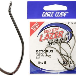 EAGLE CLAW L098BPG EXTRA WIDE GAP HOOKS (OVER SIZE WORM)